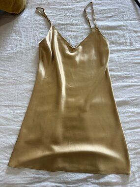 Gold Reformation Slip Dress